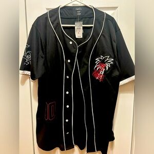 Rue21 Los Angeles "City of Angels" Baseball Jersey XL Black Red White NWT